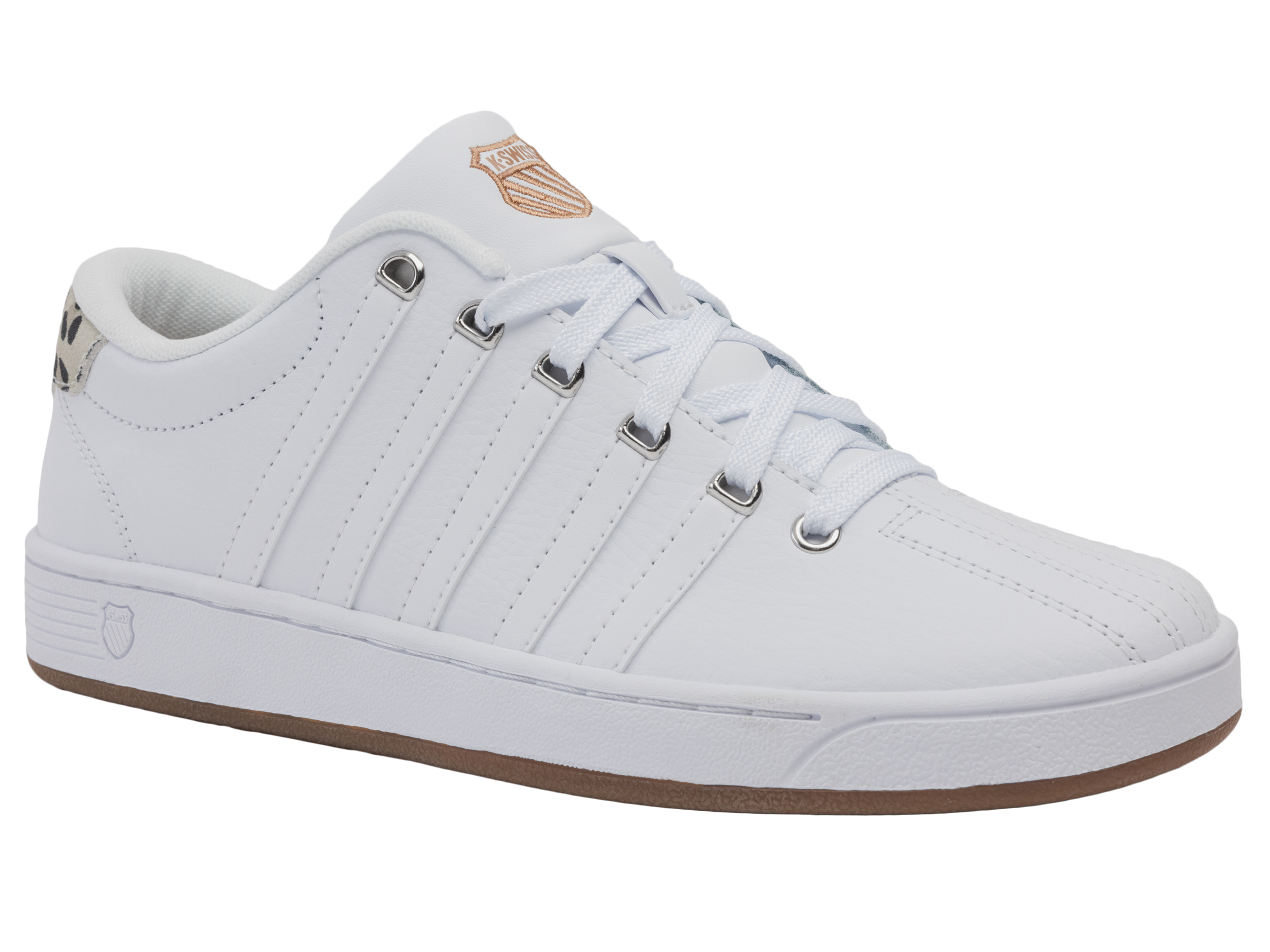93629-139-M | COURT PRO II CMF SP | WHITE/LITE GUM/LEOPARD