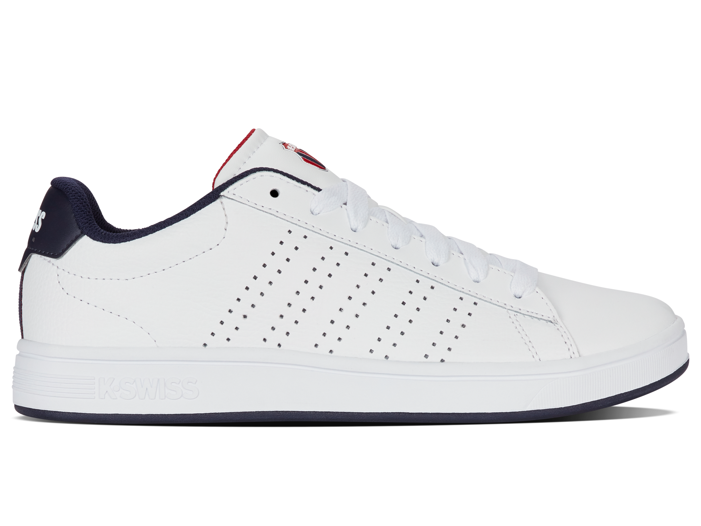 04411-130-M | COURT BASE II | WHITE/NAVY/RED