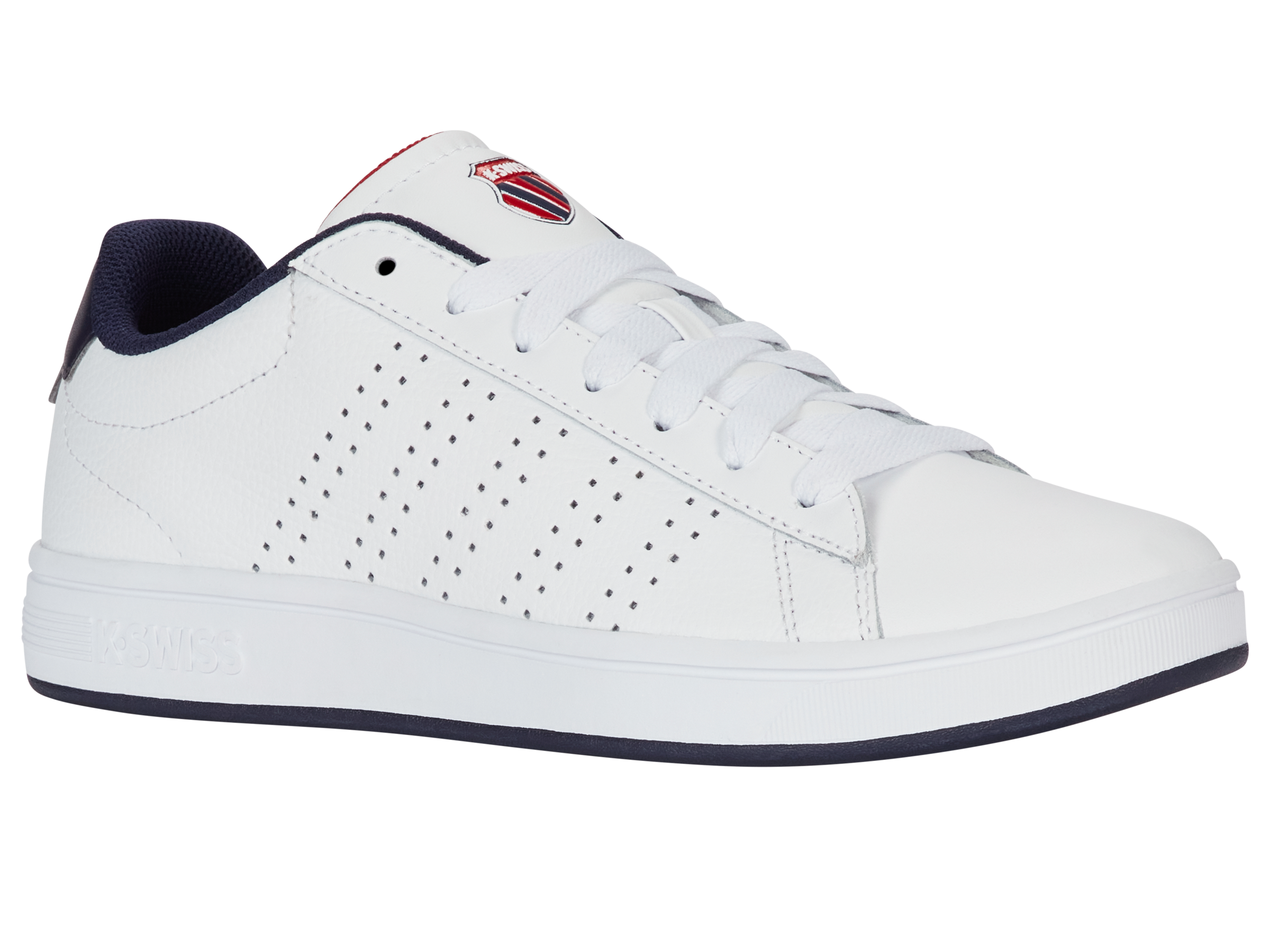 04411-130-M | COURT BASE II | WHITE/NAVY/RED