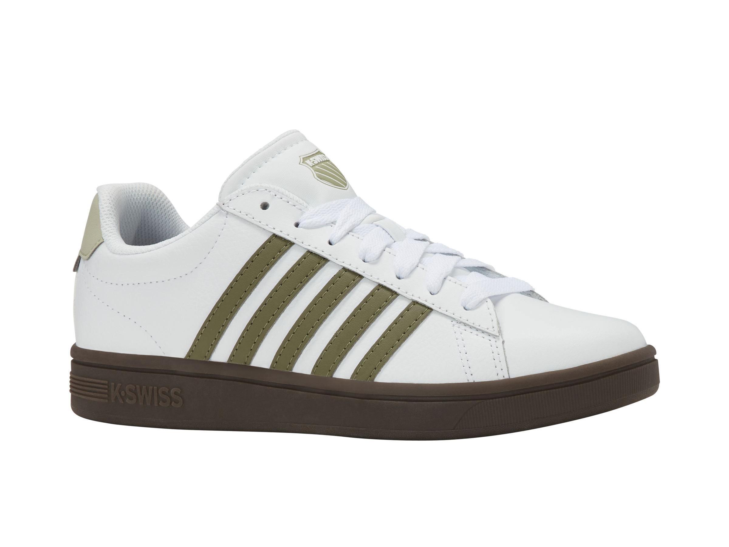 04413-125-M | COURT TIEBREAK II | WHITE/BURNT OLIVE/COLA GUM/ALFALFA