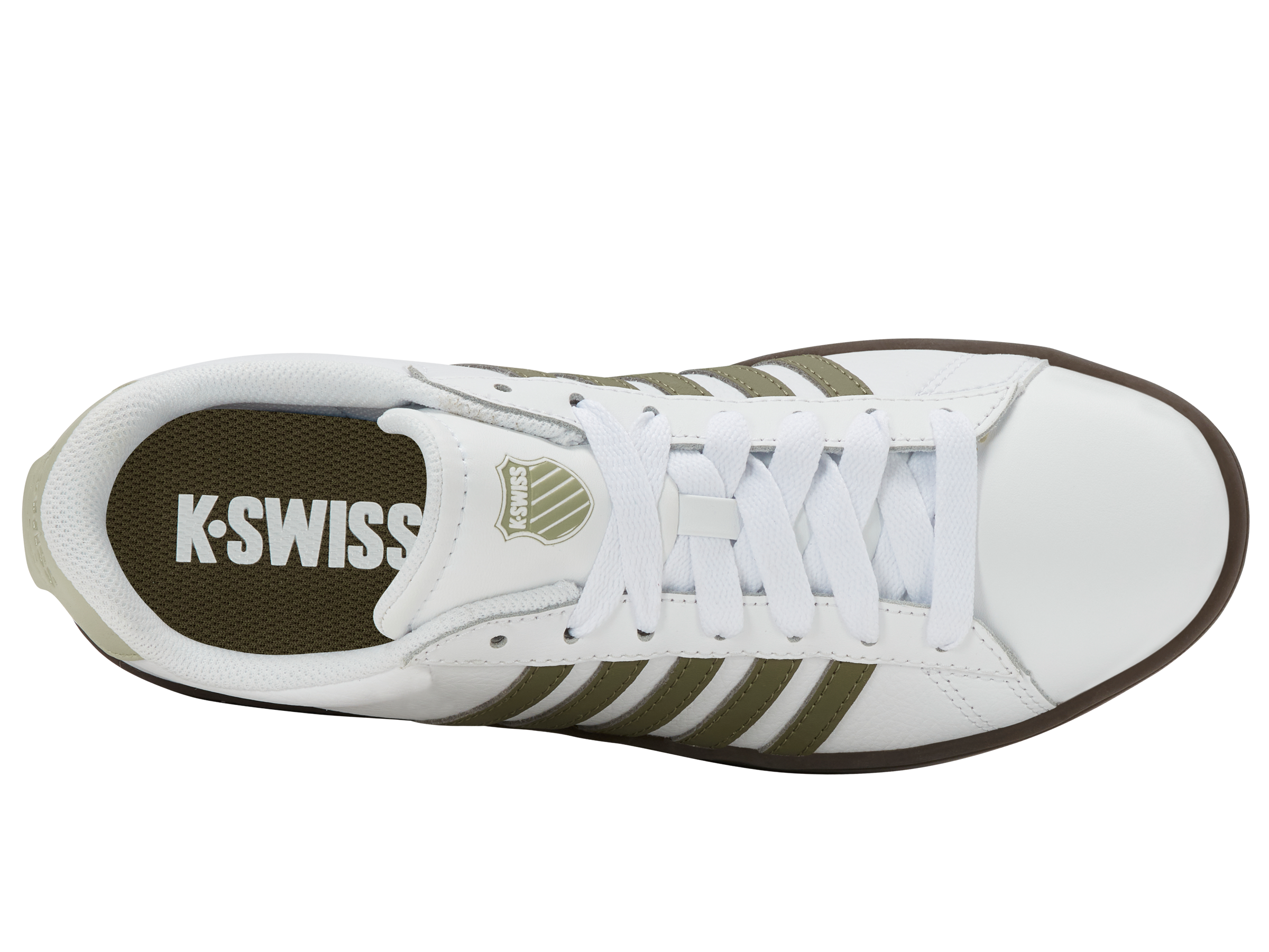 04413-125-M | COURT TIEBREAK II | WHITE/BURNT OLIVE/COLA GUM/ALFALFA