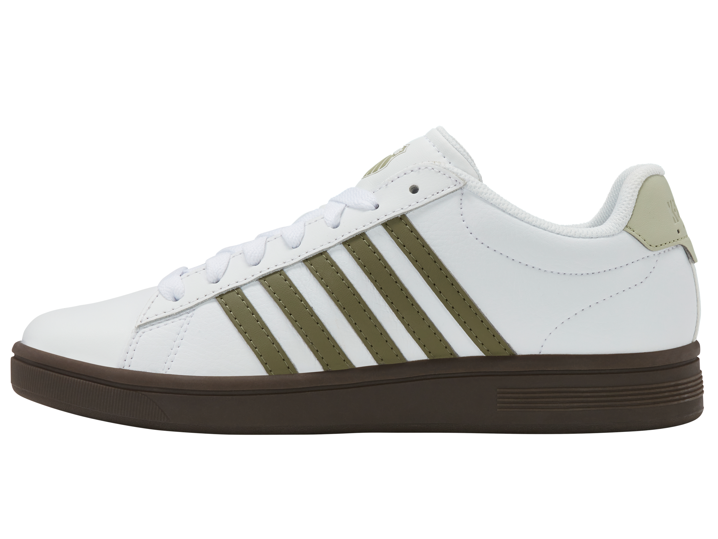 04413-125-M | COURT TIEBREAK II | WHITE/BURNT OLIVE/COLA GUM/ALFALFA