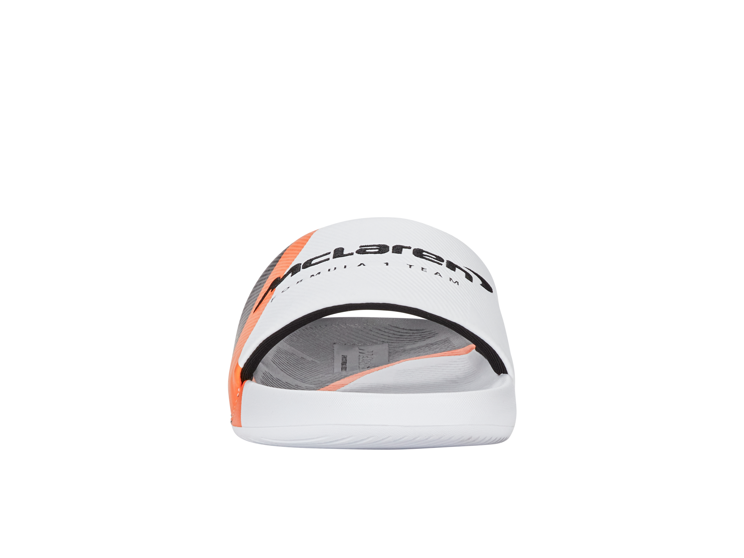 04422-196-M | SLIDE SANDAL X MCLAREN F1 TEAM | WHITE/BLACK/PAPAYA