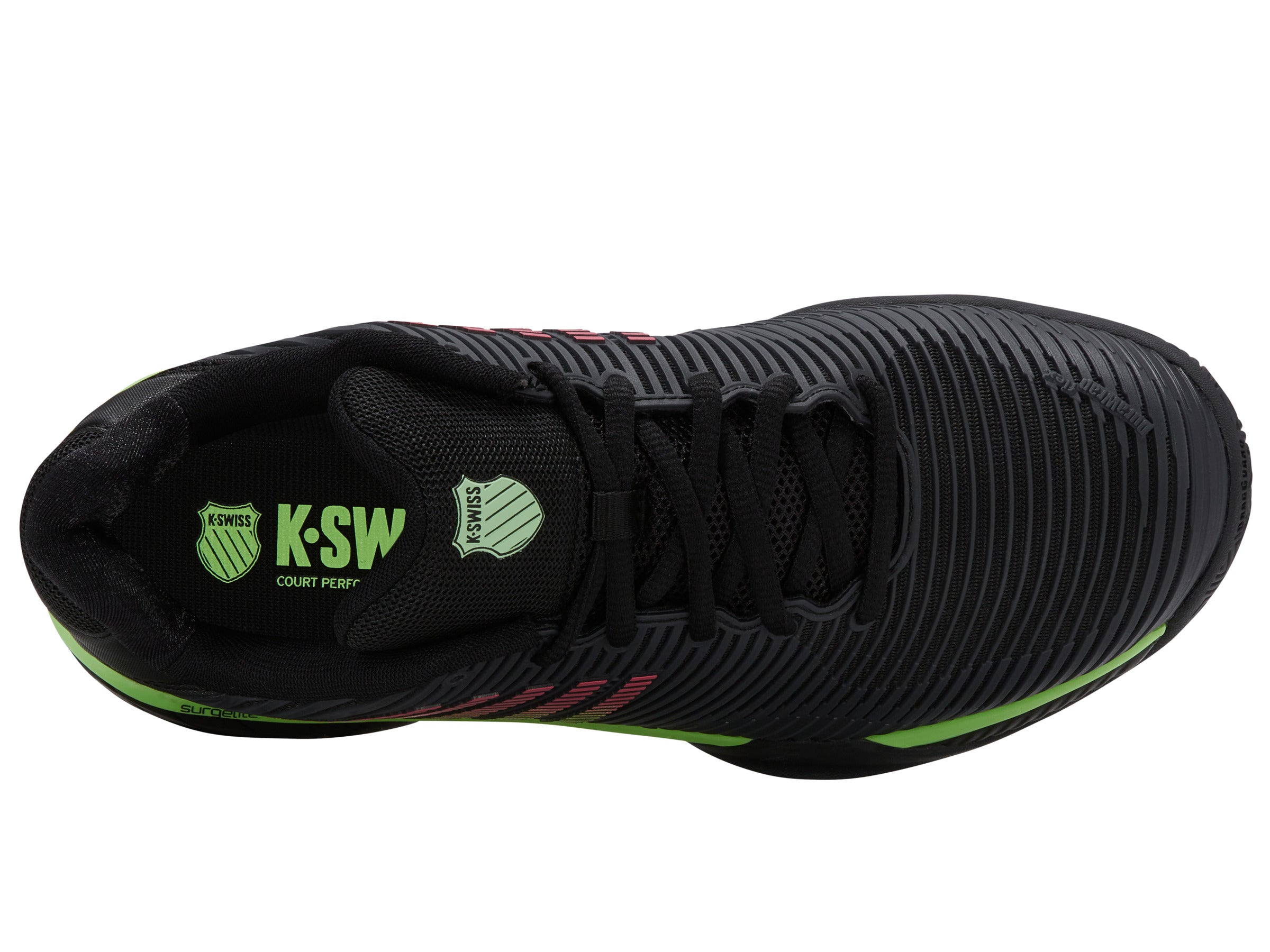 06613-011-M | HYPERCOURT EXPRESS 2 | BLACK/SOFT NEON GREEN/NEON LAVA