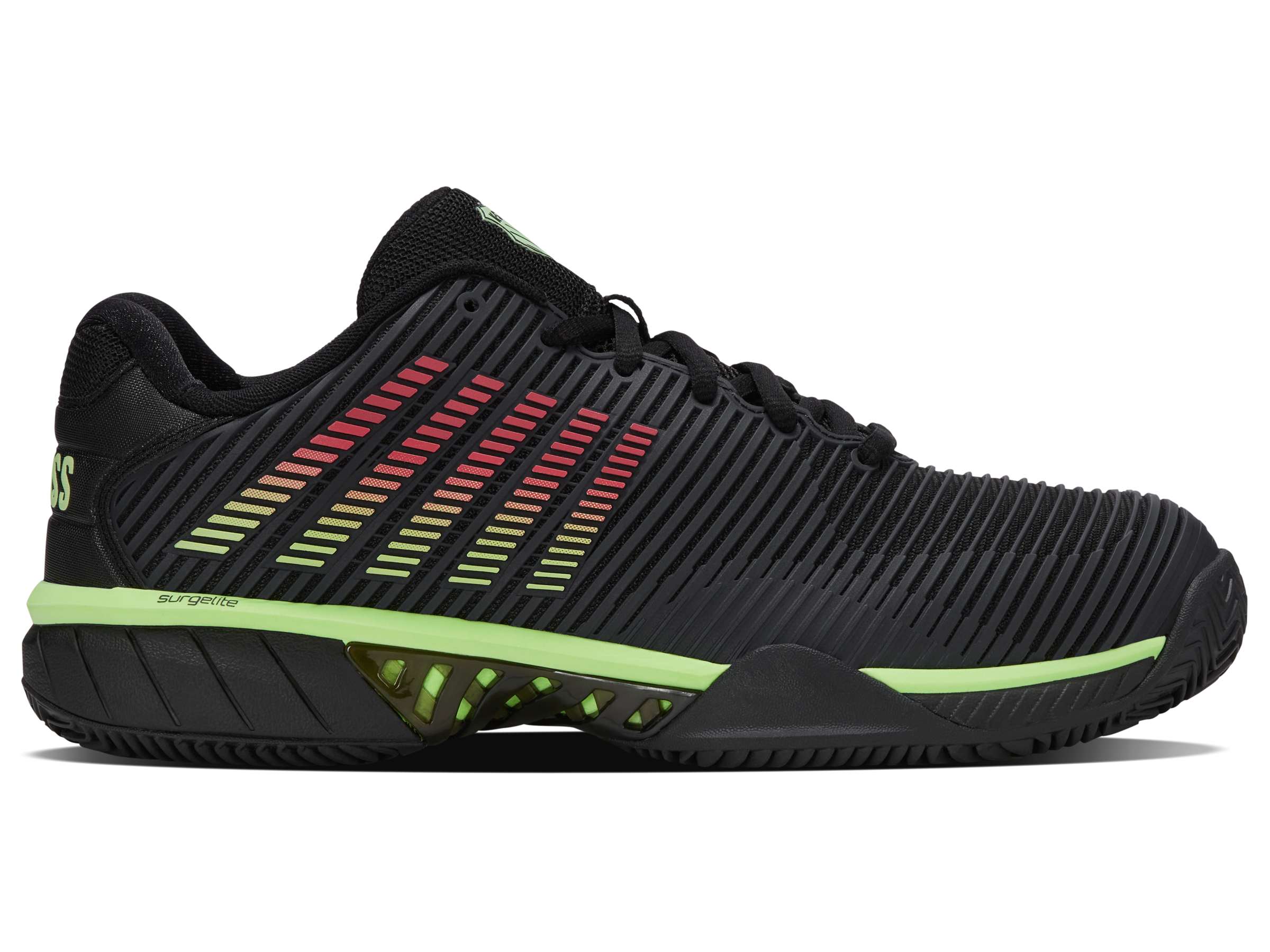 06614-034-M | HYPERCOURT EXPRESS 2 CLAY | BLACK/SOFT NEON GREEN/NEON LAVA