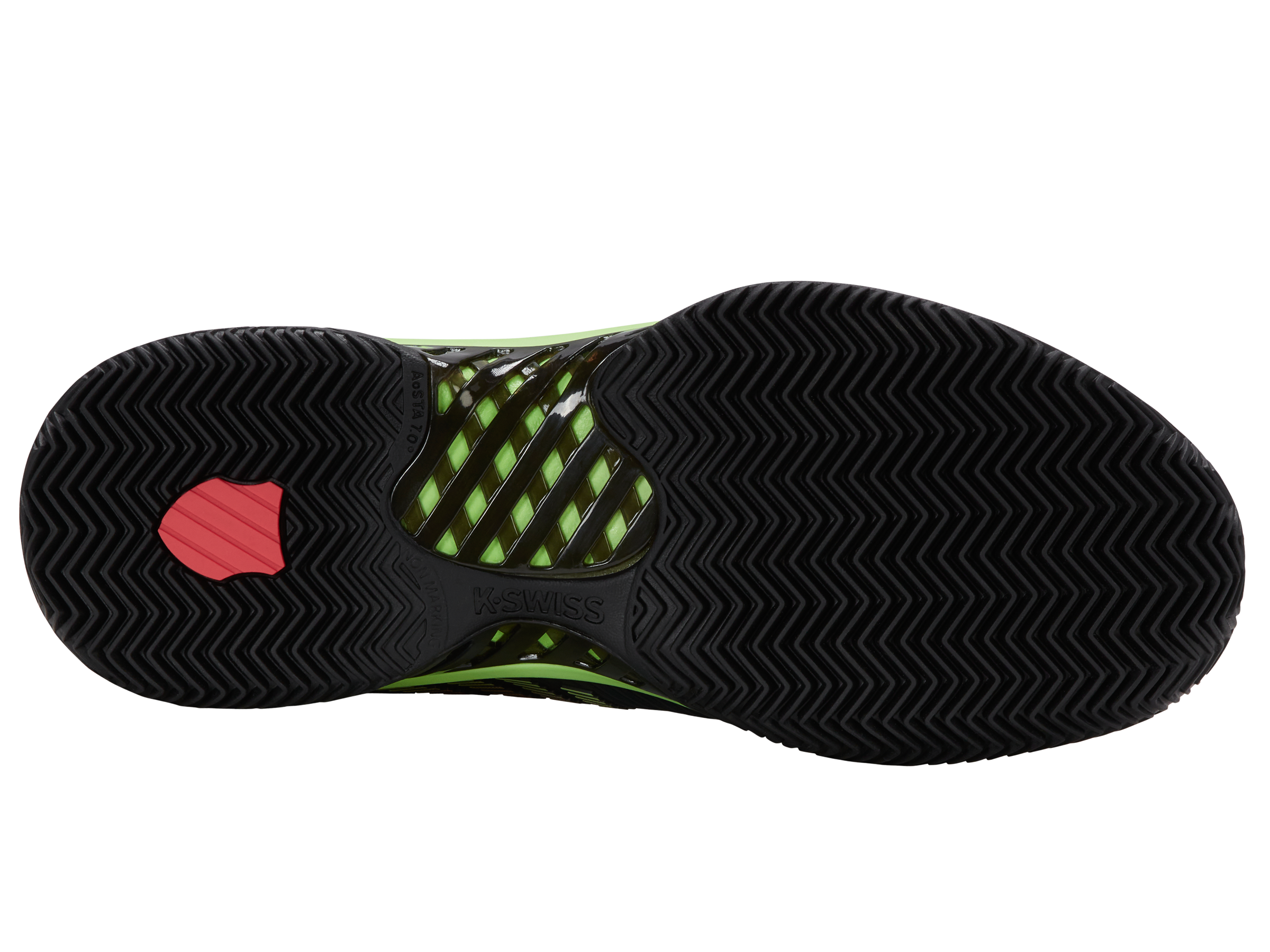 06614-034-M | HYPERCOURT EXPRESS 2 CLAY | BLACK/SOFT NEON GREEN/NEON LAVA