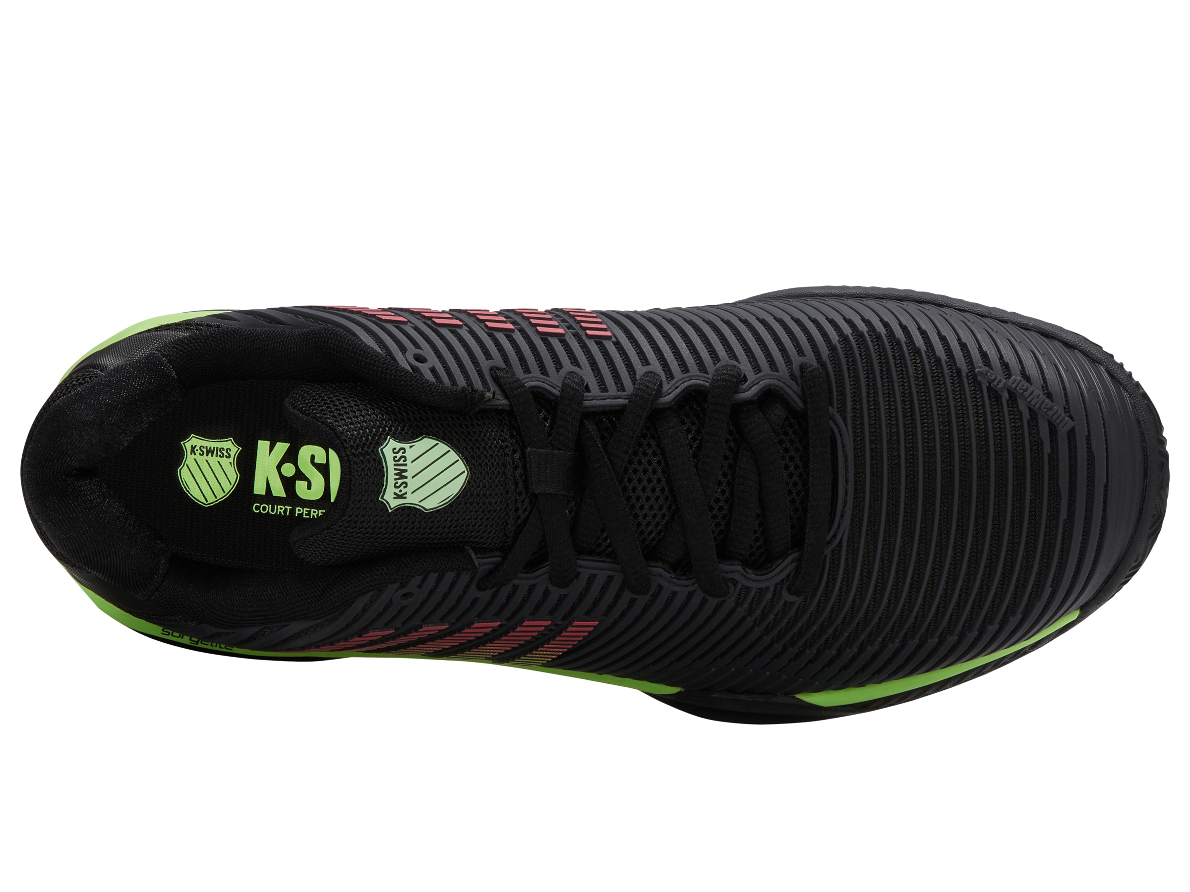 06614-034-M | HYPERCOURT EXPRESS 2 CLAY | BLACK/SOFT NEON GREEN/NEON LAVA