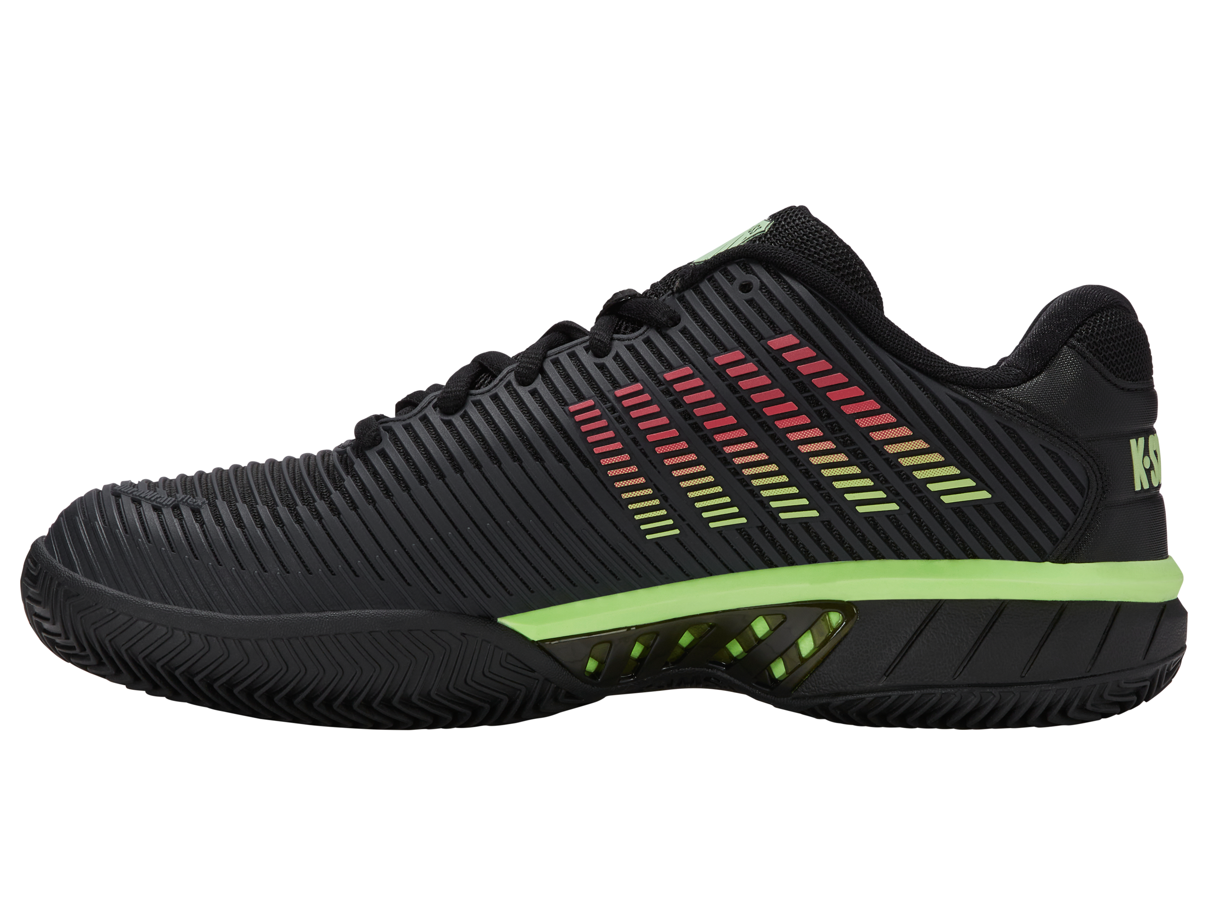 06614-034-M | HYPERCOURT EXPRESS 2 CLAY | BLACK/SOFT NEON GREEN/NEON LAVA