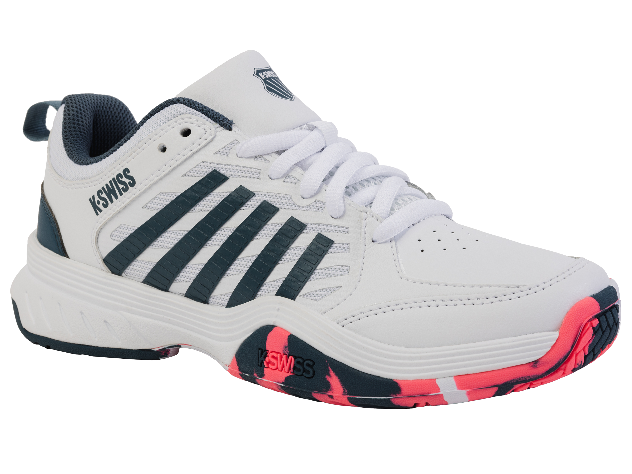 84428-129-M | COURT EXPRESS 2 | WHITE/STARGAZER/NEON BLAZE