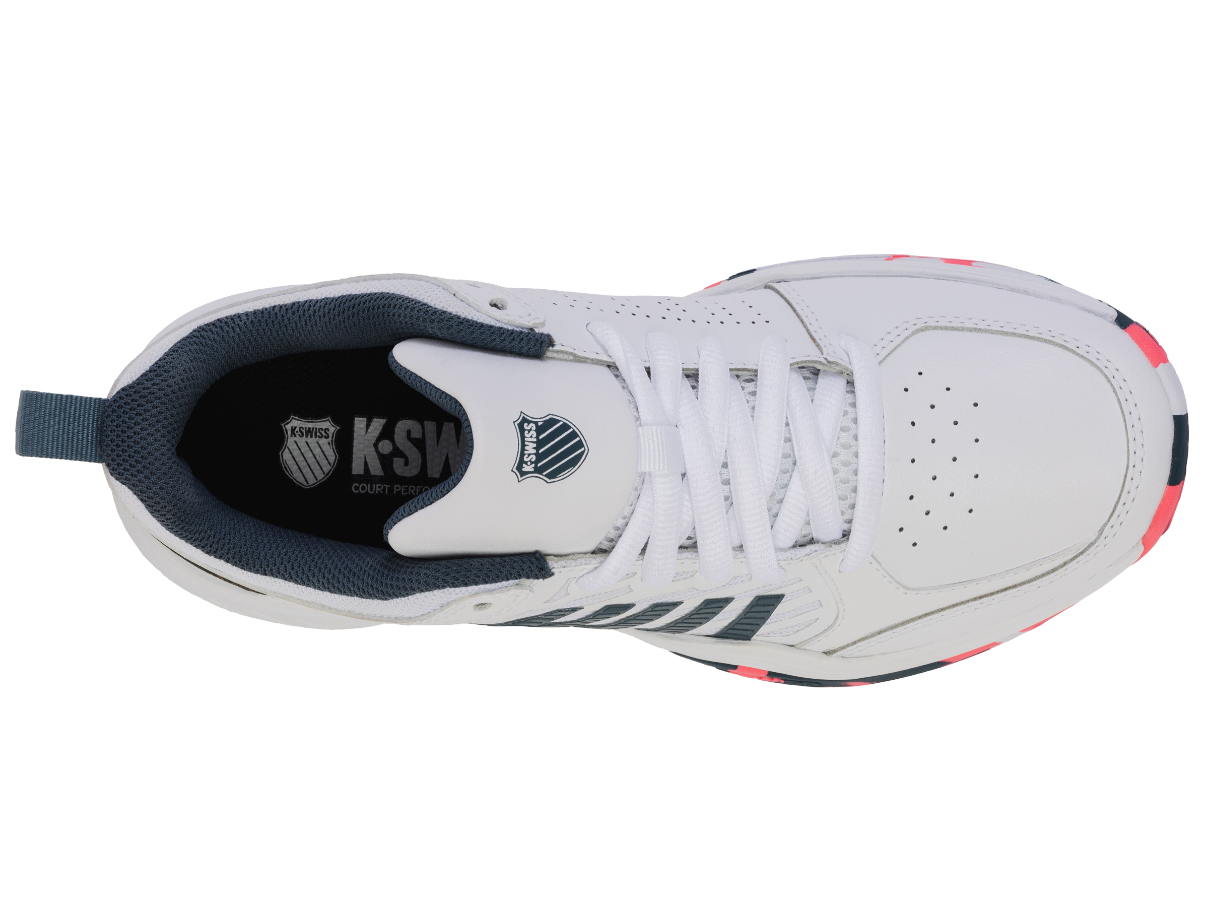 84428-129-M | COURT EXPRESS 2 | WHITE/STARGAZER/NEON BLAZE