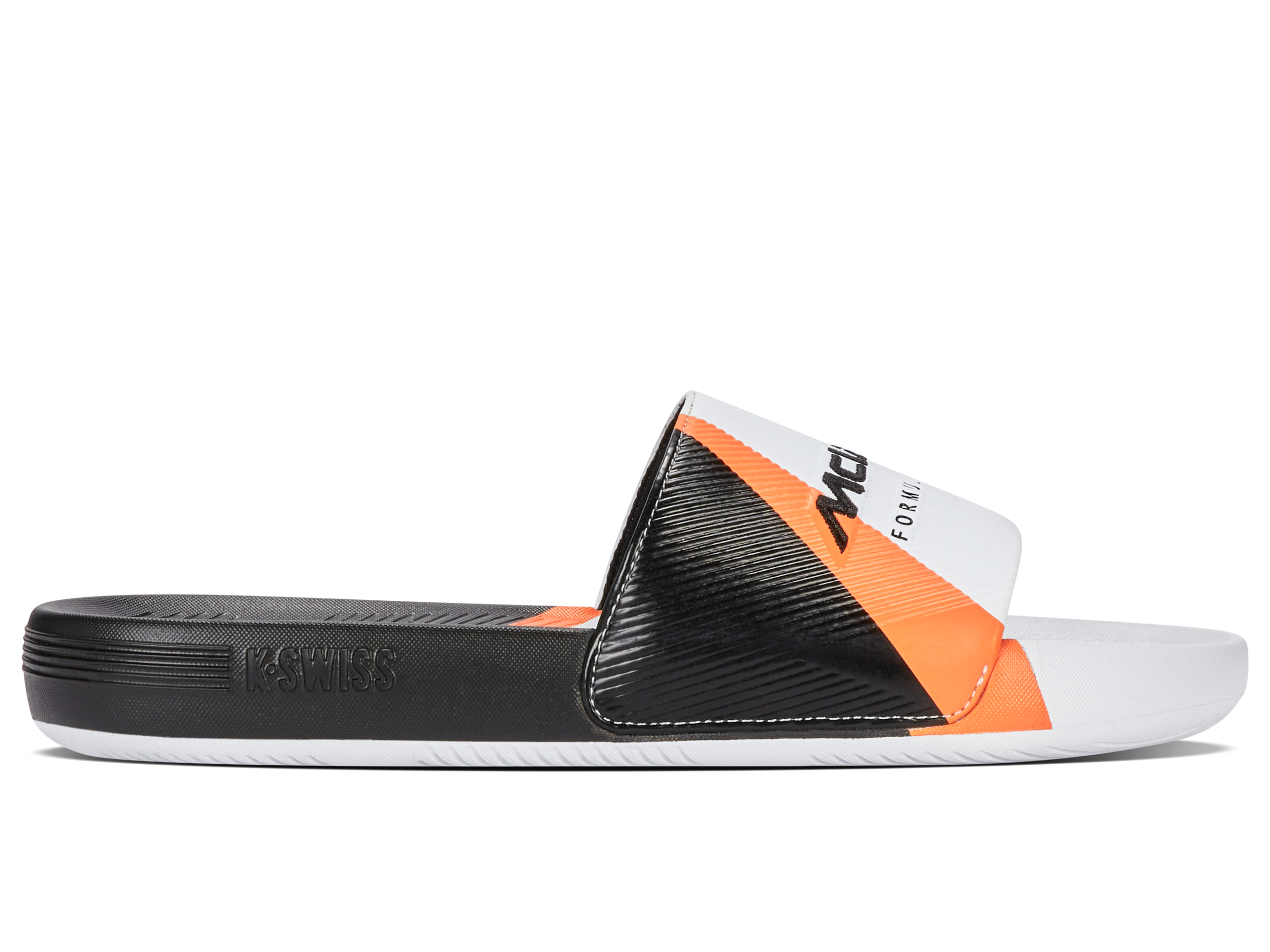 94422-196-M | SLIDE SANDAL X MCLAREN F1 TEAM | WHITE/BLACK/PAPAYA