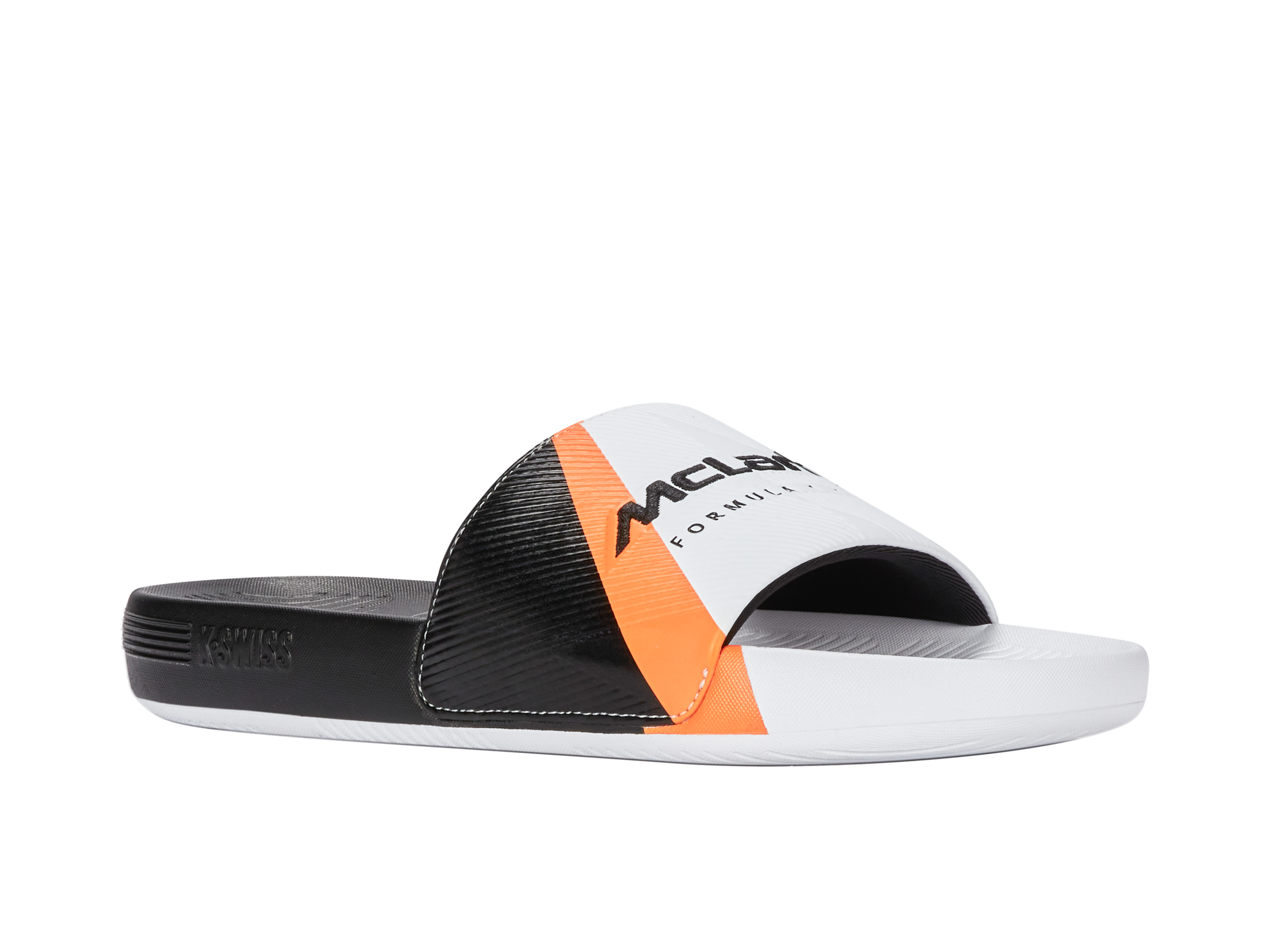 94422-196-M | SLIDE SANDAL X MCLAREN F1 TEAM | WHITE/BLACK/PAPAYA