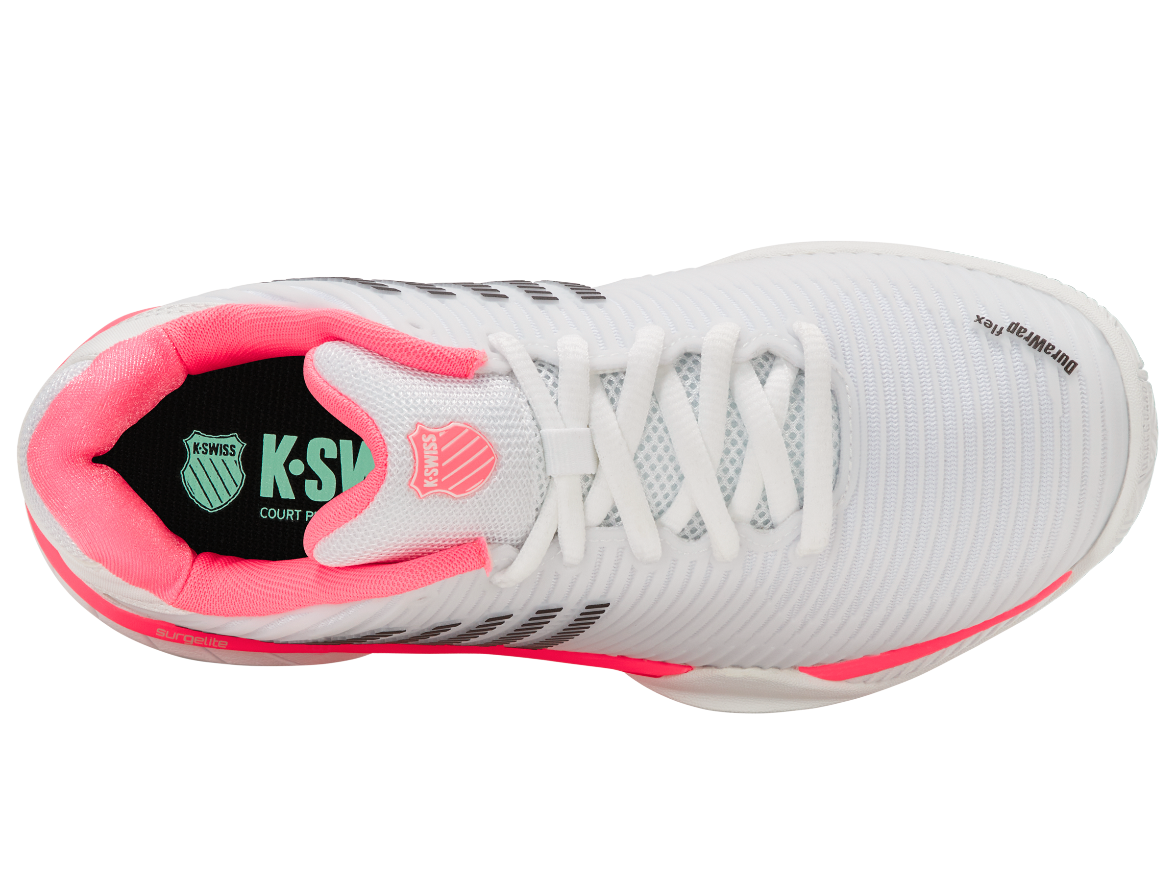 96613-173-M | HYPERCOURT EXPRESS 2 | WHITE/NEON PASTEL PINK/BLACK