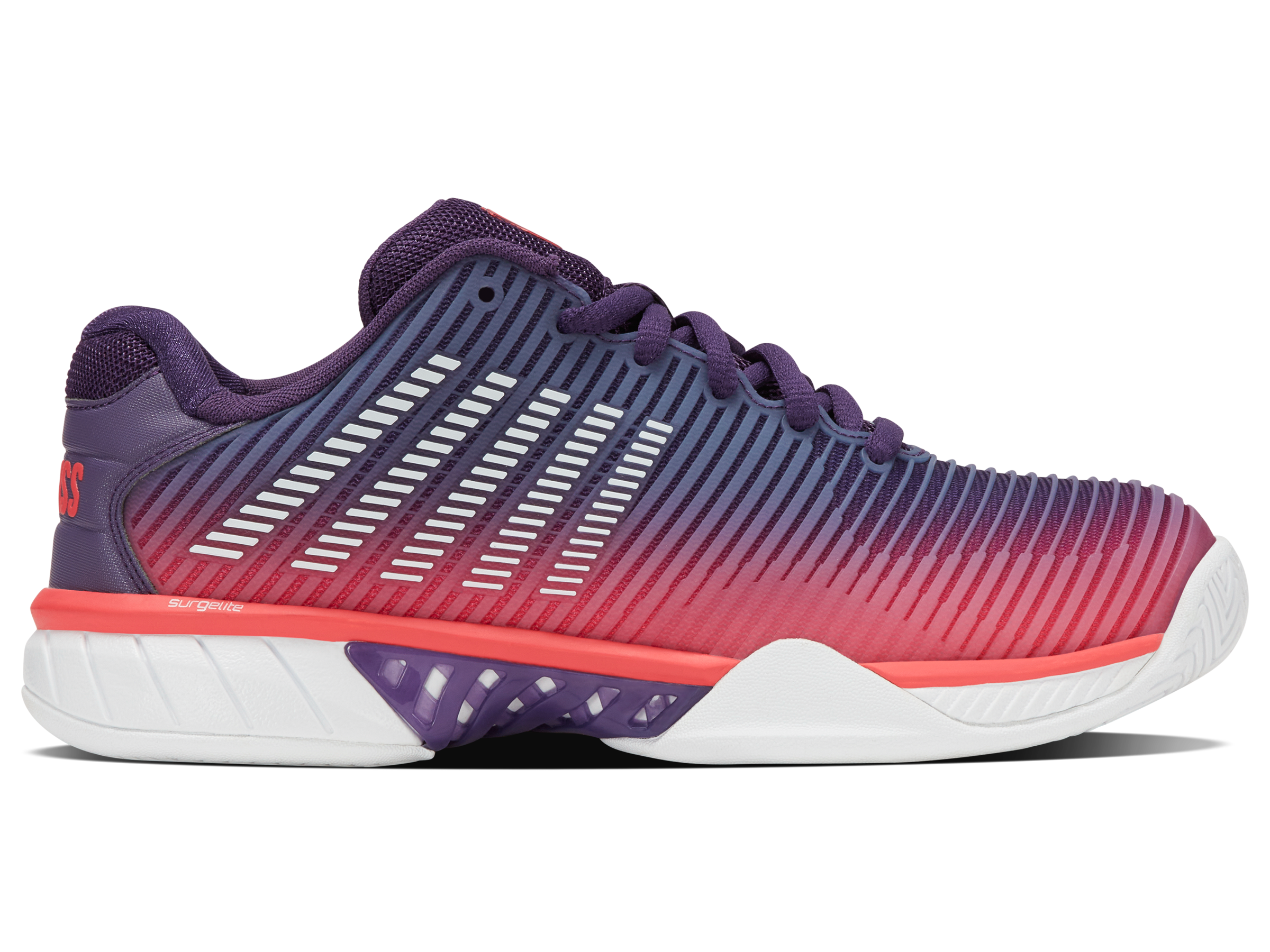 96613-593-M | HYPERCOURT EXPRESS 2 | PURPLE PLUMERIA/WHITE/HOT CORAL