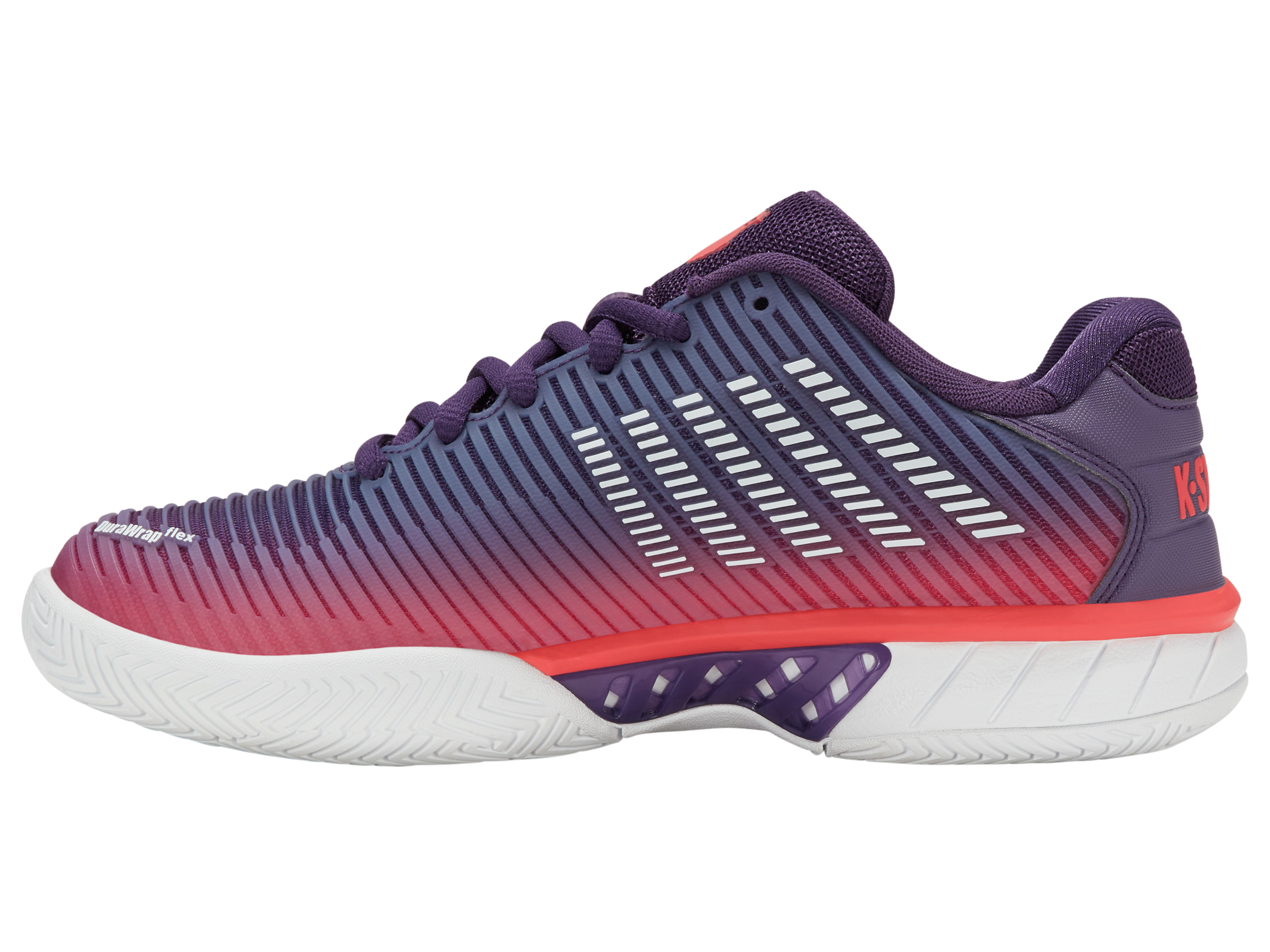 96613-593-M | HYPERCOURT EXPRESS 2 | PURPLE PLUMERIA/WHITE/HOT CORAL
