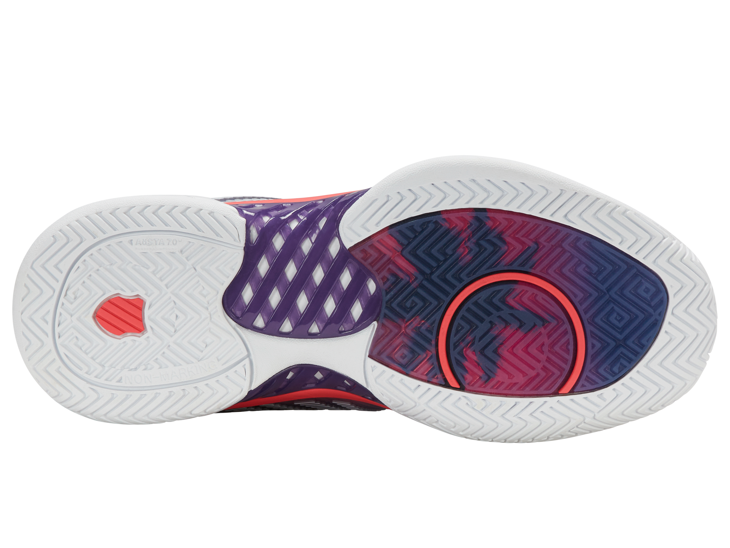 96613-593-M | HYPERCOURT EXPRESS 2 | PURPLE PLUMERIA/WHITE/HOT CORAL