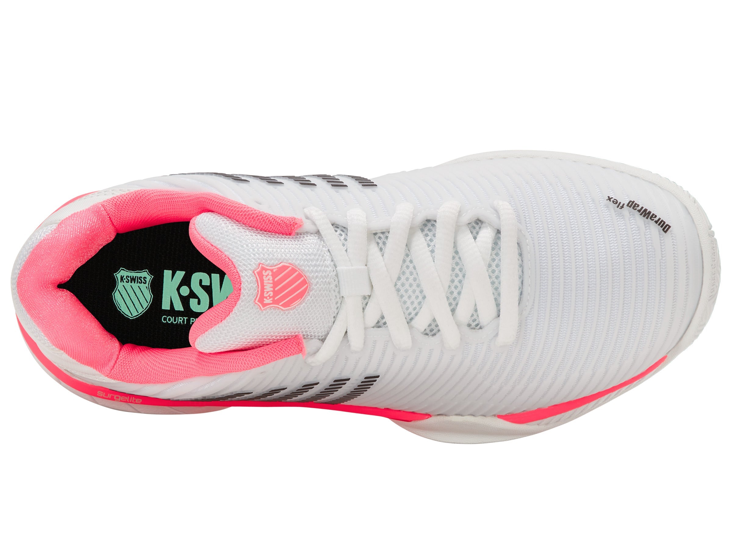96807-178-W | HYPERCOURT EXPRESS 2-WIDE | WHITE/NEON PASTEL PINK/BLACK