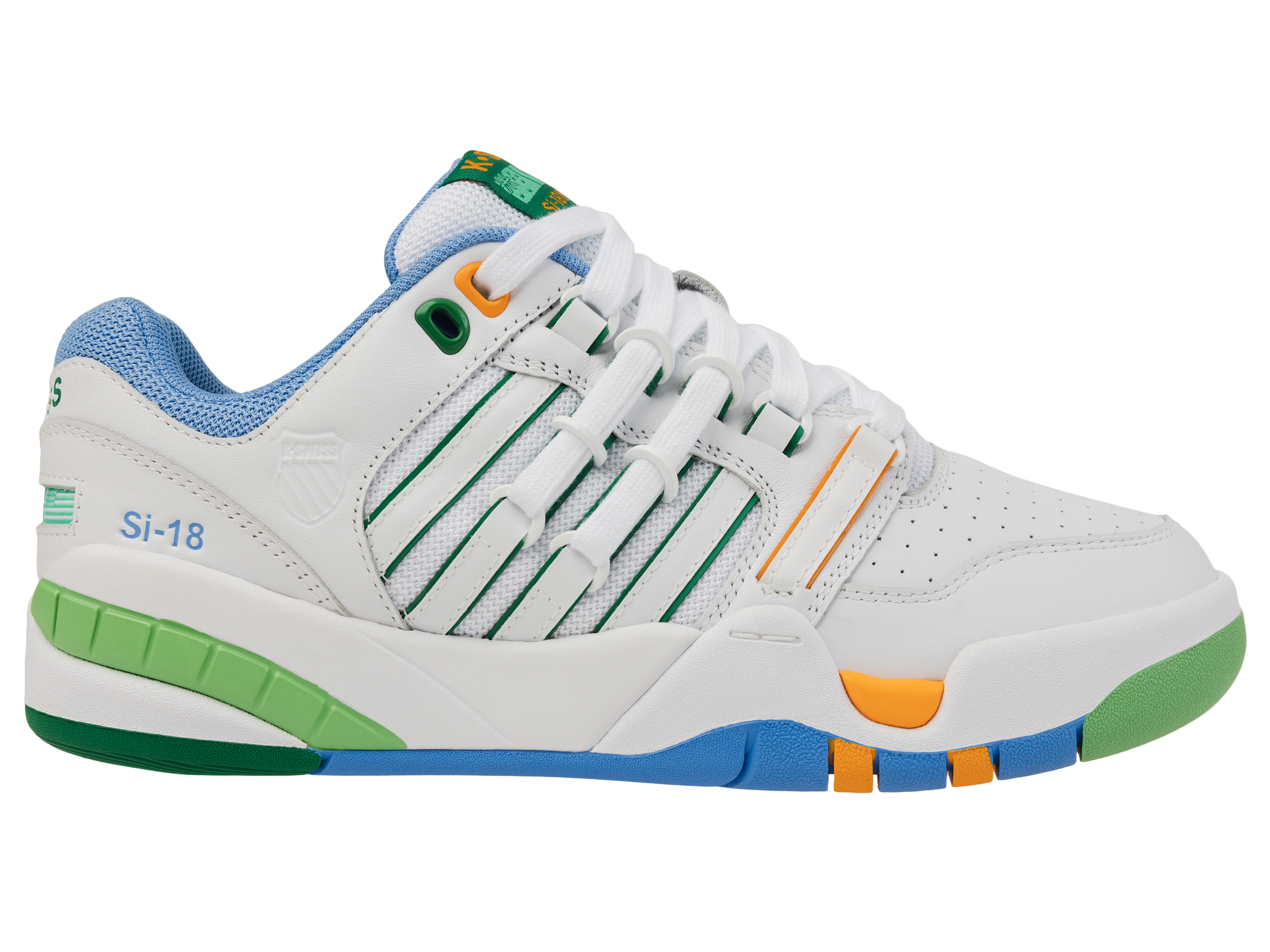 99280-114-M | SI-18 | WHITE/LITTLE BOY BLUE/BRIGHT MARIGOLD/GREEN TABOUR