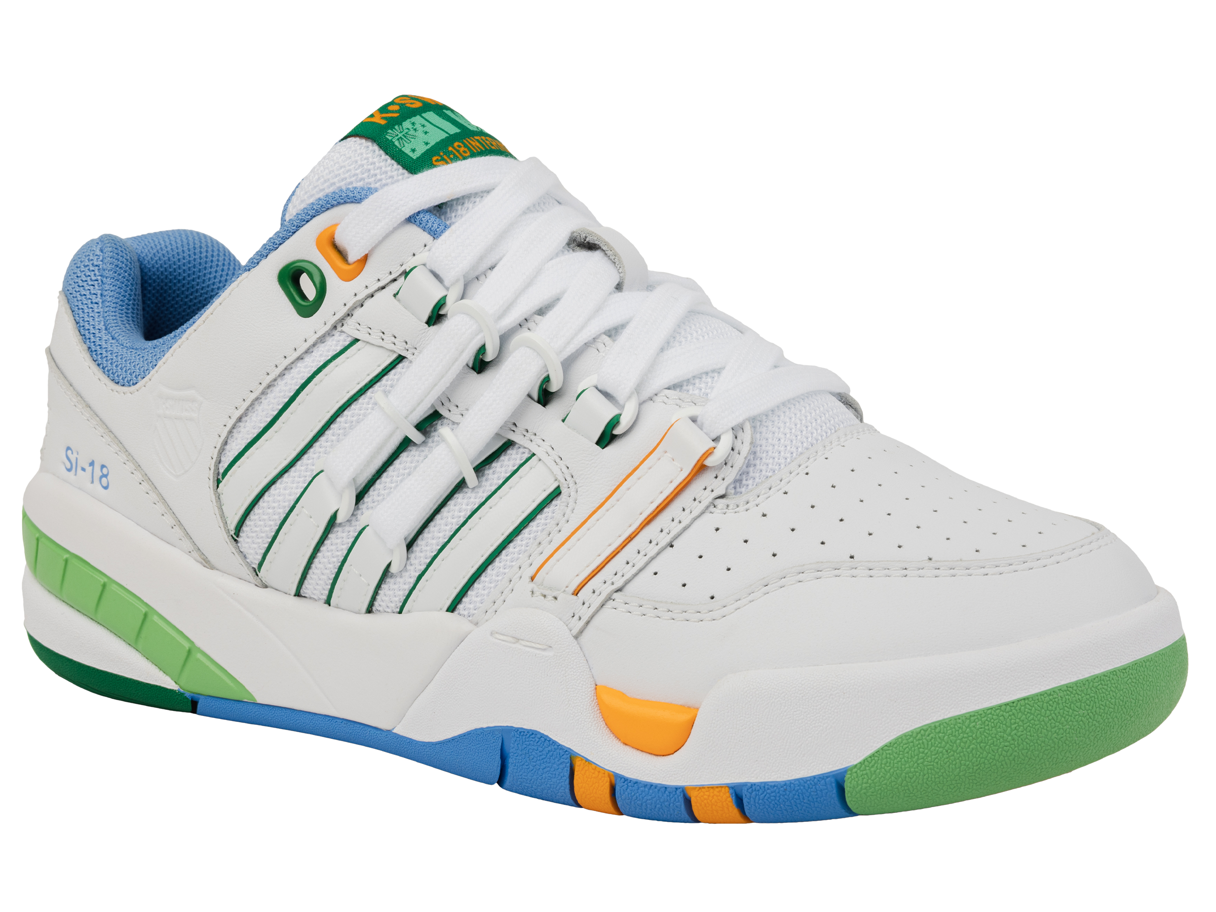 99280-114-M | SI-18 | WHITE/LITTLE BOY BLUE/BRIGHT MARIGOLD/GREEN TABOUR