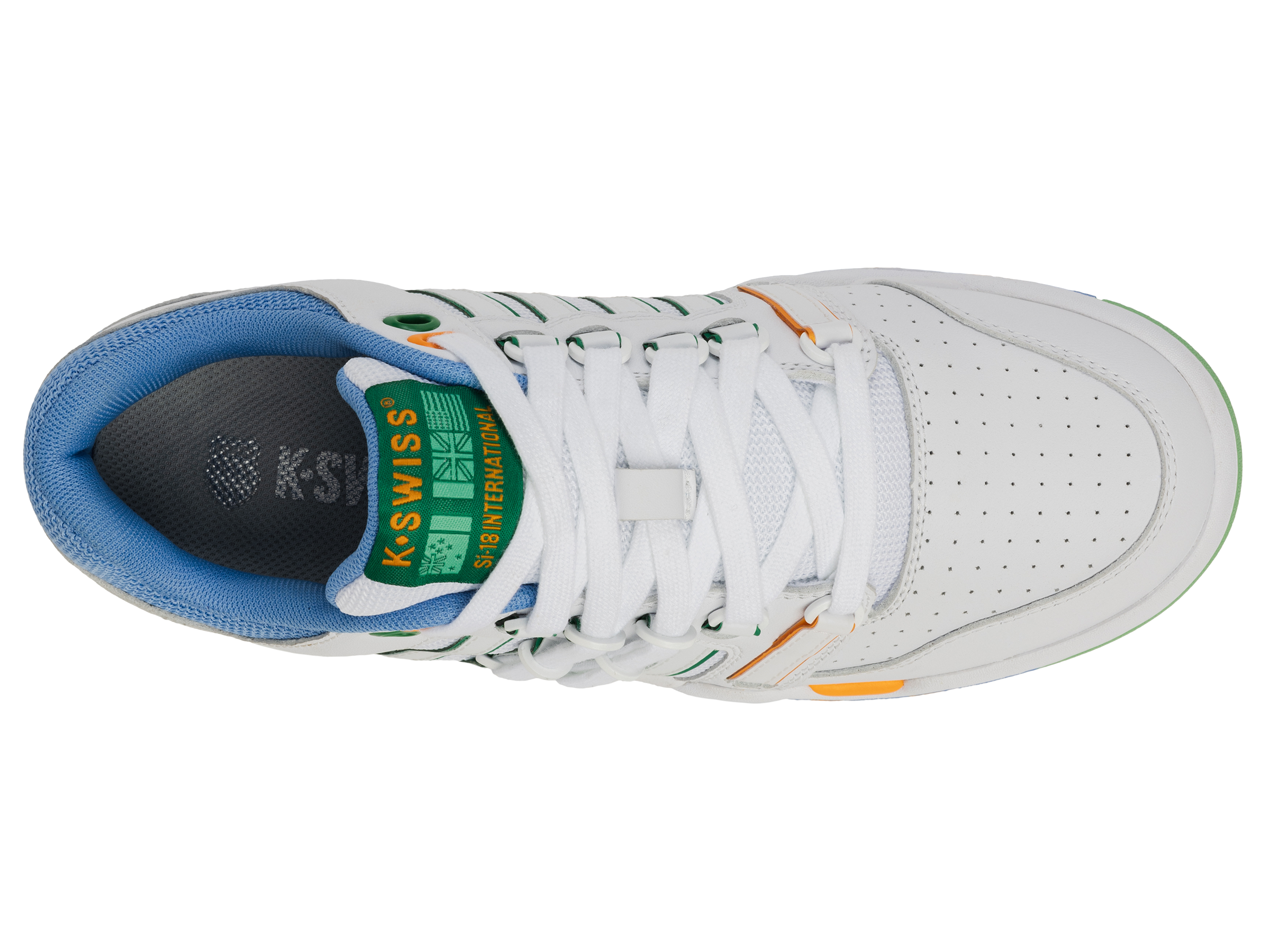 99280-114-M | SI-18 | WHITE/LITTLE BOY BLUE/BRIGHT MARIGOLD/GREEN TABOUR