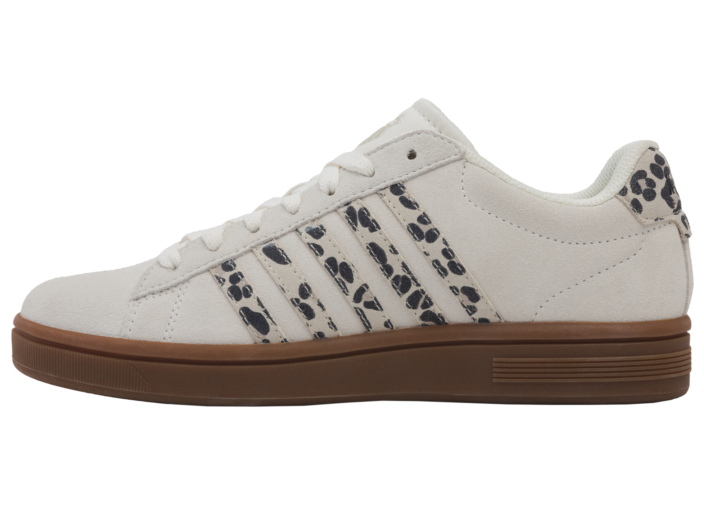 99492-148-M | COURT TIEBREAK II SDE | SNOW WHITE/LIGHT GRAY/LEOPARD/GUM