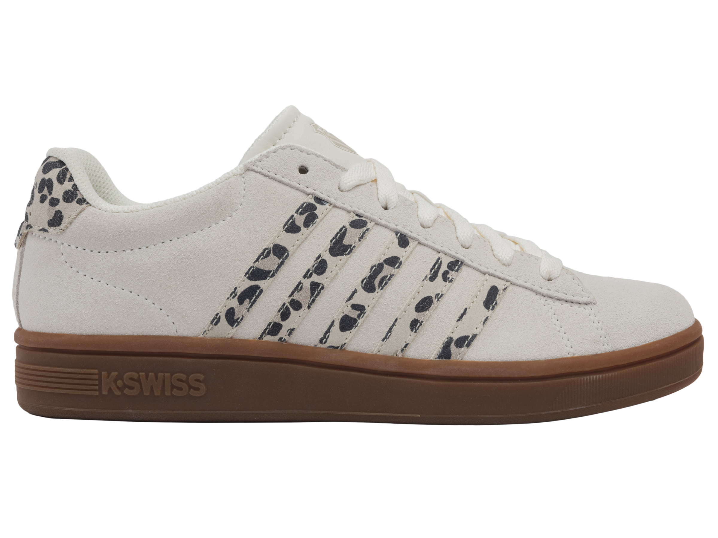99492-148-M | COURT TIEBREAK II SDE | SNOW WHITE/LIGHT GRAY/LEOPARD/GUM